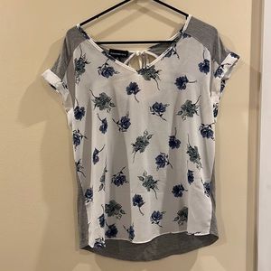 Fortune and Ivy Mixed Material Blouse